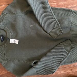 Express Men’s Olive Green Crewneck Sweater